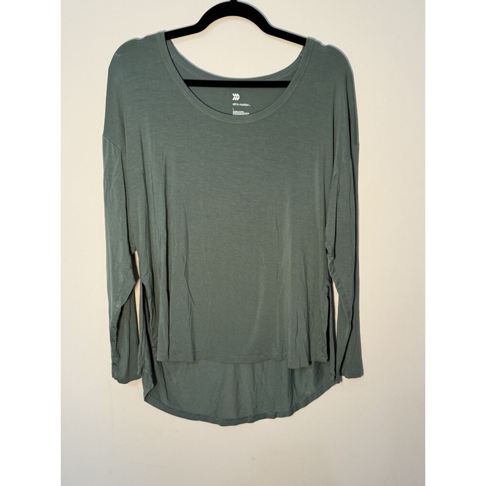 All In Motion Green Long Sleeve T-Shirt - Large
